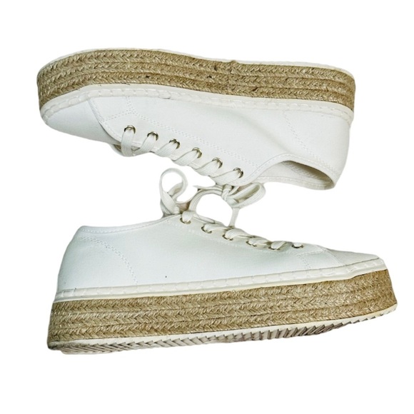 SOLD: H&M White Espadrille Sneakers - Size 8 US / 39 - Picture 4 of 10